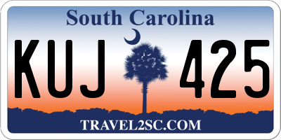 SC license plate KUJ425