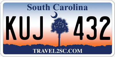 SC license plate KUJ432