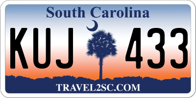 SC license plate KUJ433