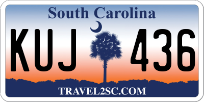 SC license plate KUJ436