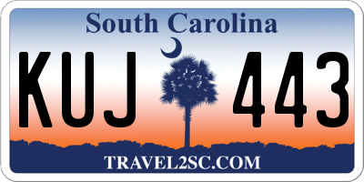 SC license plate KUJ443