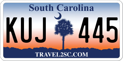 SC license plate KUJ445
