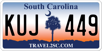 SC license plate KUJ449
