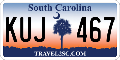 SC license plate KUJ467