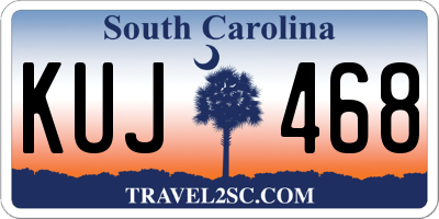 SC license plate KUJ468