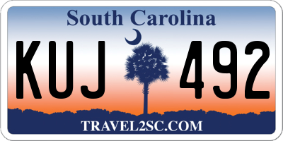 SC license plate KUJ492
