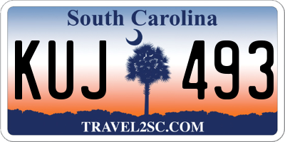SC license plate KUJ493