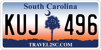 SC license plate KUJ496