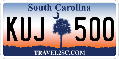 SC license plate KUJ500