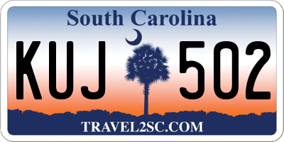 SC license plate KUJ502