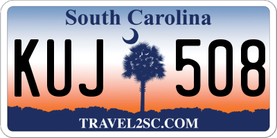 SC license plate KUJ508