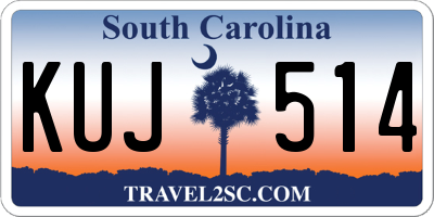 SC license plate KUJ514