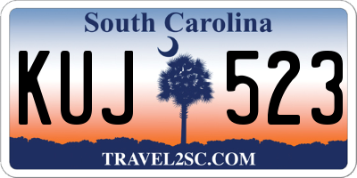 SC license plate KUJ523