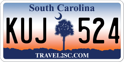 SC license plate KUJ524