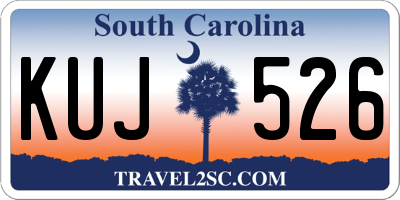 SC license plate KUJ526