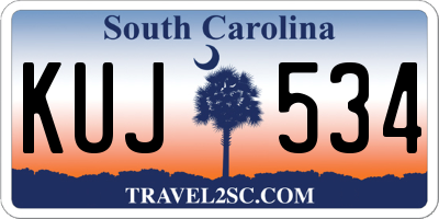 SC license plate KUJ534