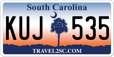 SC license plate KUJ535