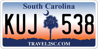 SC license plate KUJ538