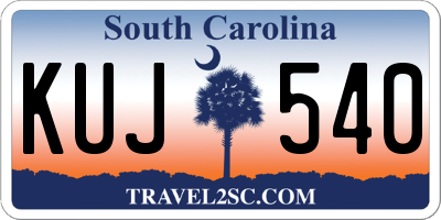 SC license plate KUJ540