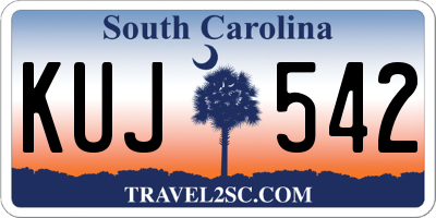 SC license plate KUJ542