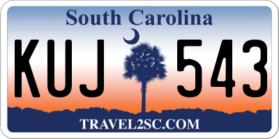 SC license plate KUJ543