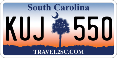 SC license plate KUJ550