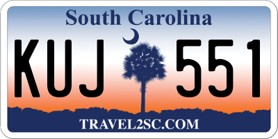 SC license plate KUJ551