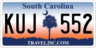 SC license plate KUJ552