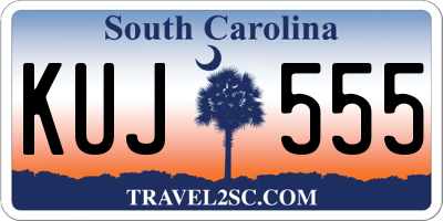 SC license plate KUJ555