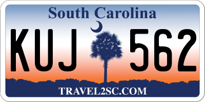 SC license plate KUJ562