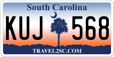 SC license plate KUJ568