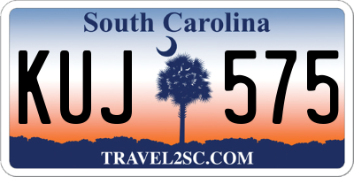 SC license plate KUJ575
