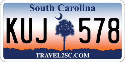 SC license plate KUJ578