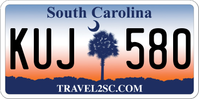 SC license plate KUJ580