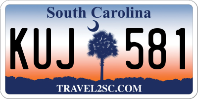 SC license plate KUJ581