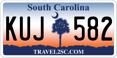 SC license plate KUJ582