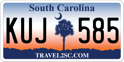 SC license plate KUJ585