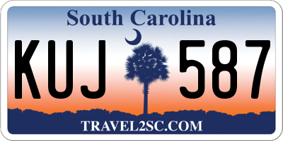 SC license plate KUJ587