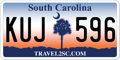 SC license plate KUJ596