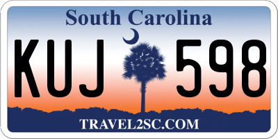 SC license plate KUJ598