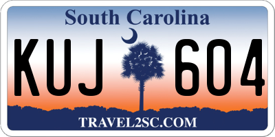 SC license plate KUJ604