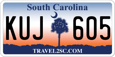 SC license plate KUJ605