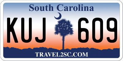 SC license plate KUJ609