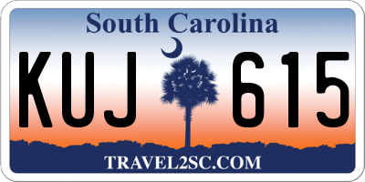 SC license plate KUJ615