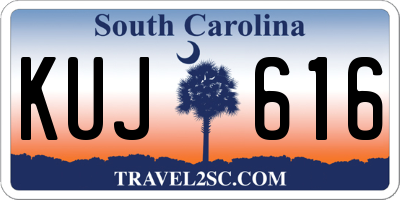 SC license plate KUJ616