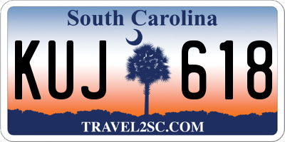 SC license plate KUJ618