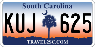 SC license plate KUJ625