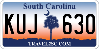 SC license plate KUJ630