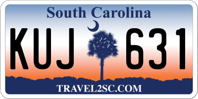 SC license plate KUJ631
