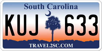 SC license plate KUJ633